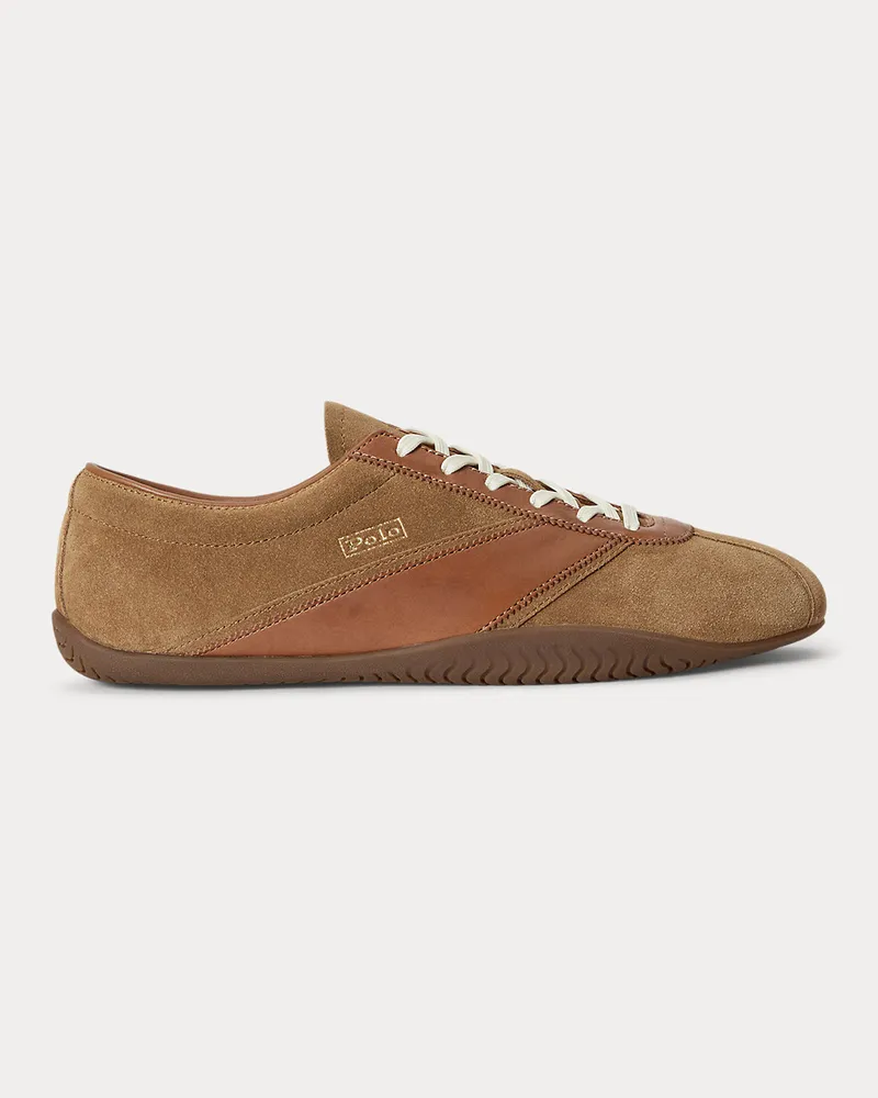 Ralph Lauren Sneaker RL Racer aus Wildleder Tan