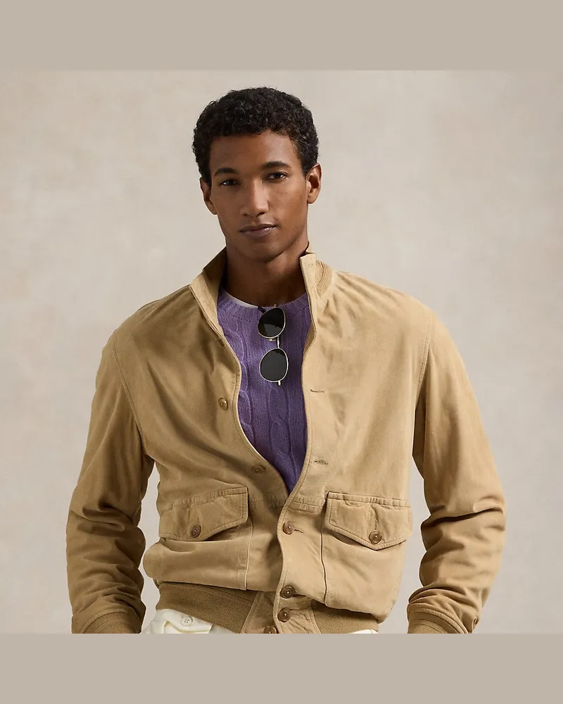 Ralph Lauren Wildlederjacke Tan