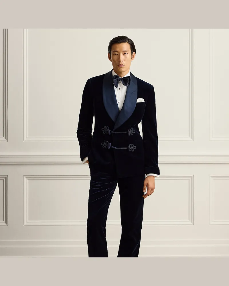 Ralph Lauren Handgeschneiderte Samthose Gregory Blue
