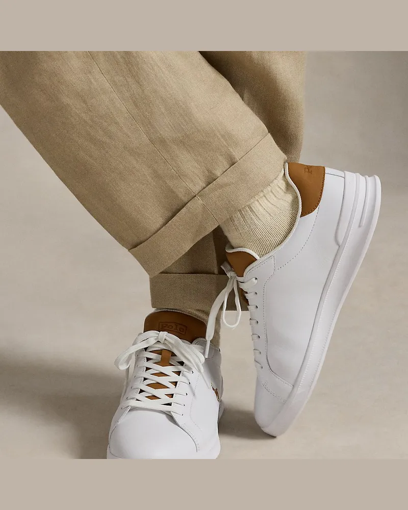 Ralph Lauren Leder-Sneaker Heritage Court II White