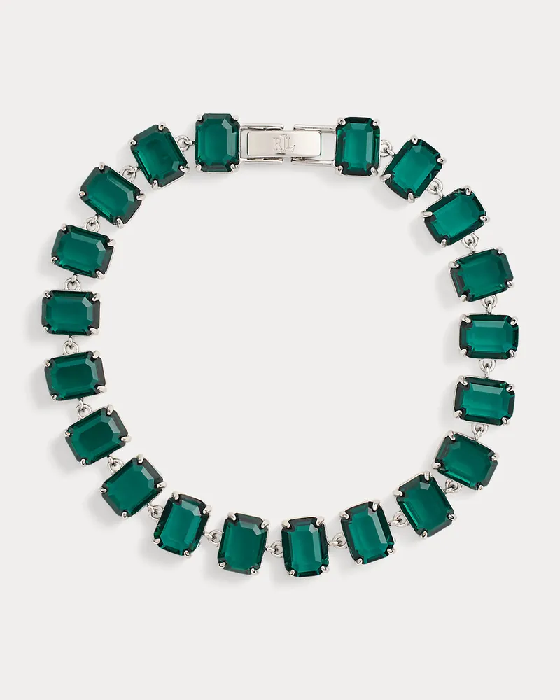 Ralph Lauren Rhodiniertes Tennisarmband mit Steinen Gold