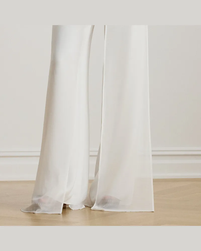 Ralph Lauren Georgettehose mit weitem Bein White