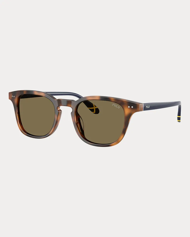 Ralph Lauren Eckige Sonnenbrille mit Polo Pony Green