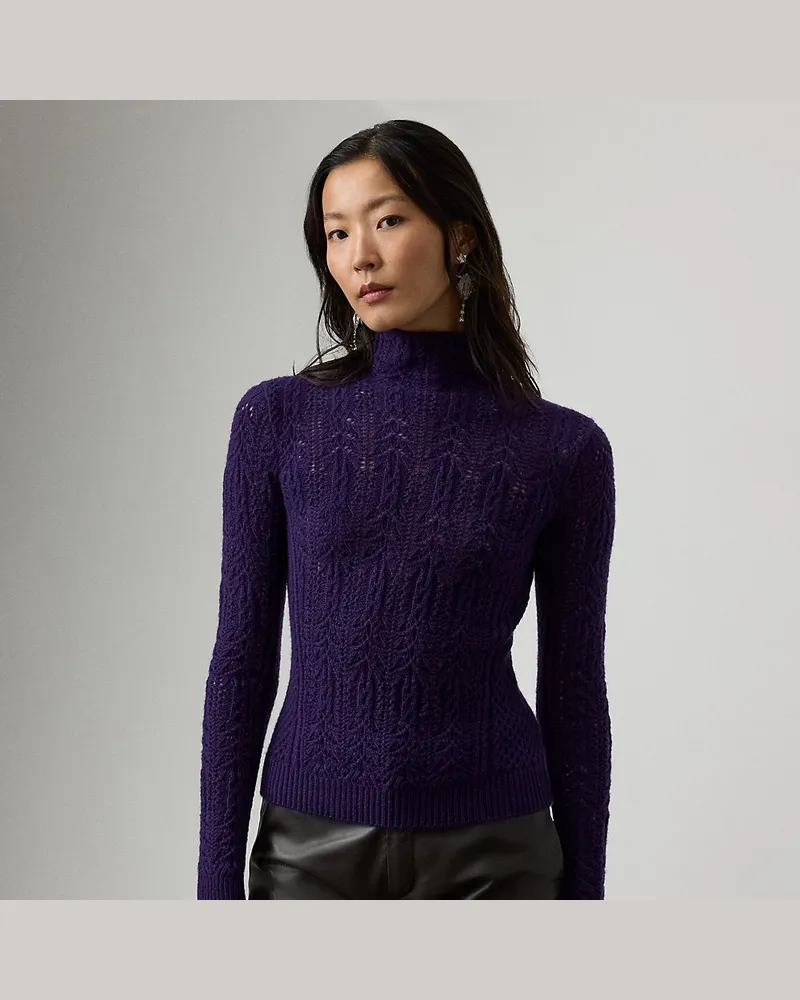 Ralph Lauren Kaschmirpullover mit Lochmuster Red