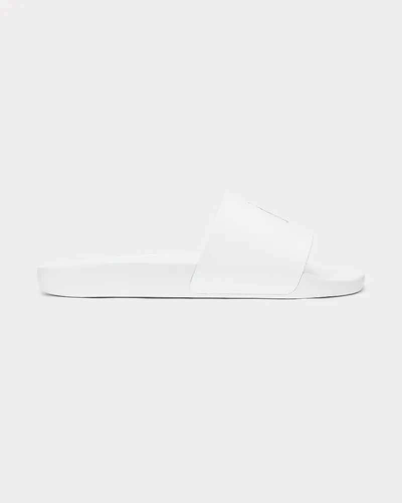 Ralph Lauren Badesandale mit charakteristischem Pony White