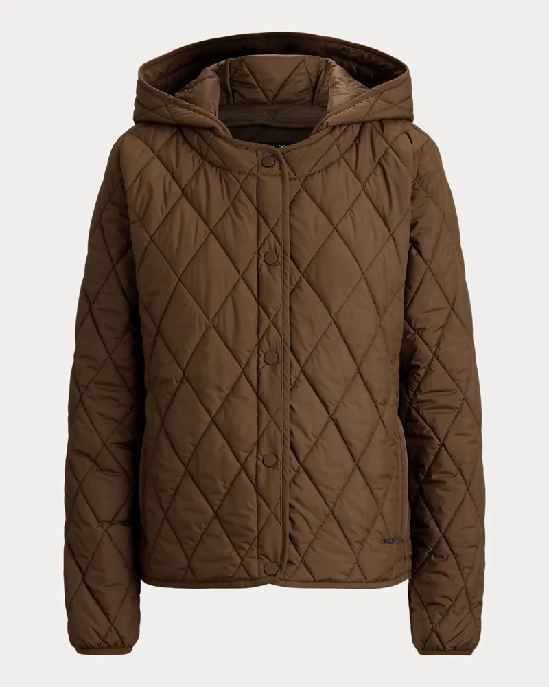 Ralph Lauren Gesteppte Taftjacke Brown