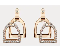 Ohrringe Stirrup mit Pavé-Diamanten