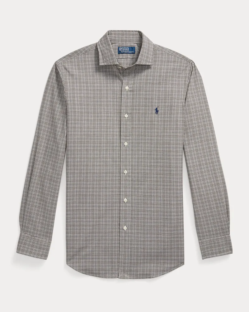 Ralph Lauren Custom-Fit Karohemd aus Popeline White