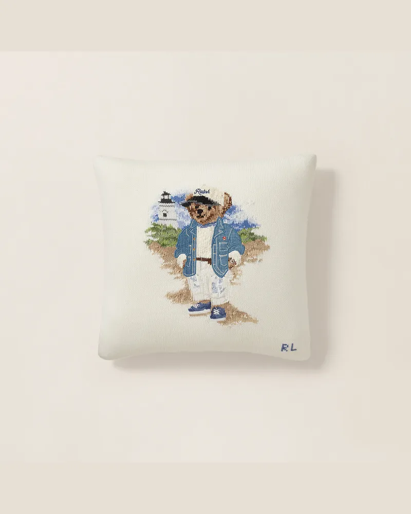 Ralph Lauren Home Maritimes Wurfkissen mit Polo Bear Cream
