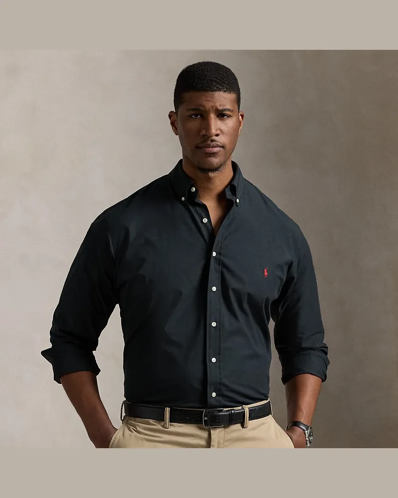 Ralph Lauren Große Größen - Bluse aus Stretchpopeline Black