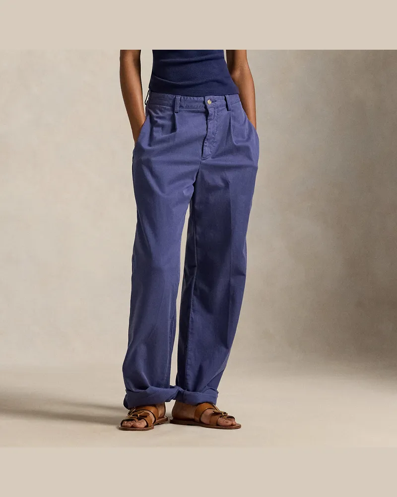 Ralph Lauren Relaxed-Fit-Bundfaltenhose mit Baumwolle Blue