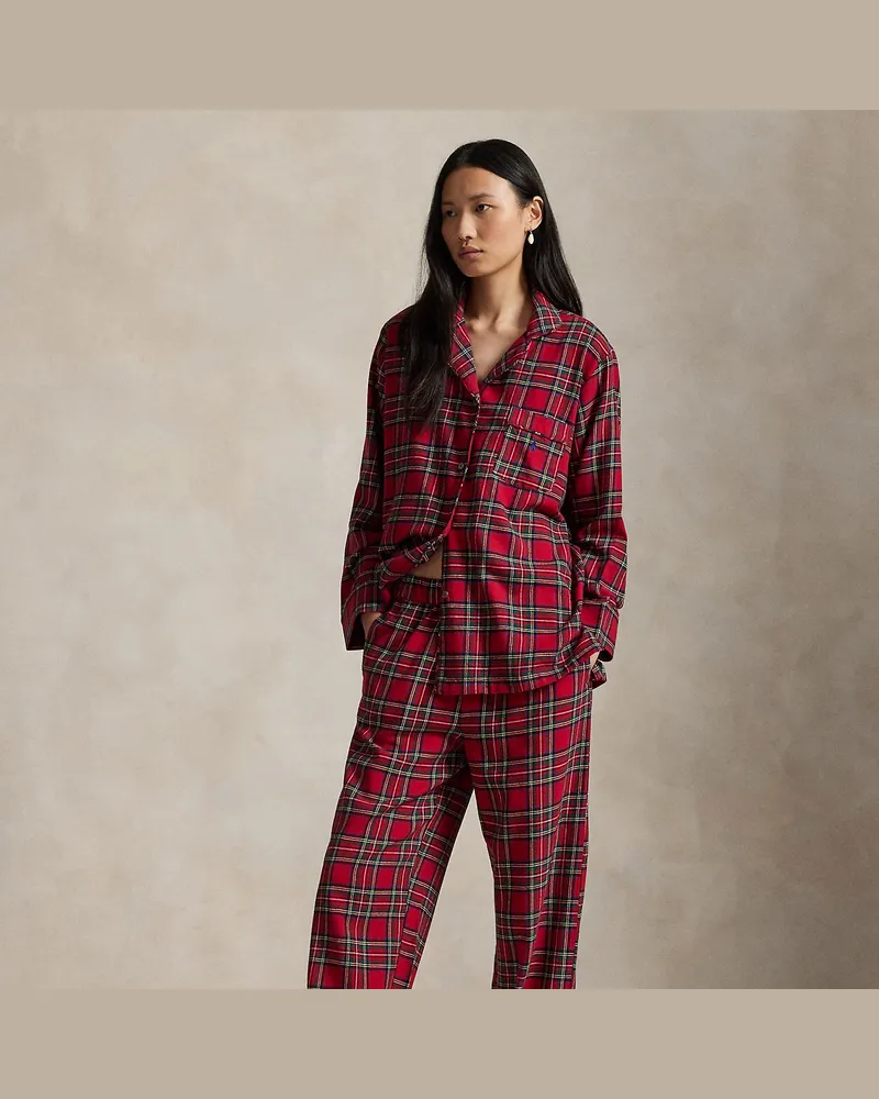 Ralph Lauren Karierter Pyjama aus Flanell Red