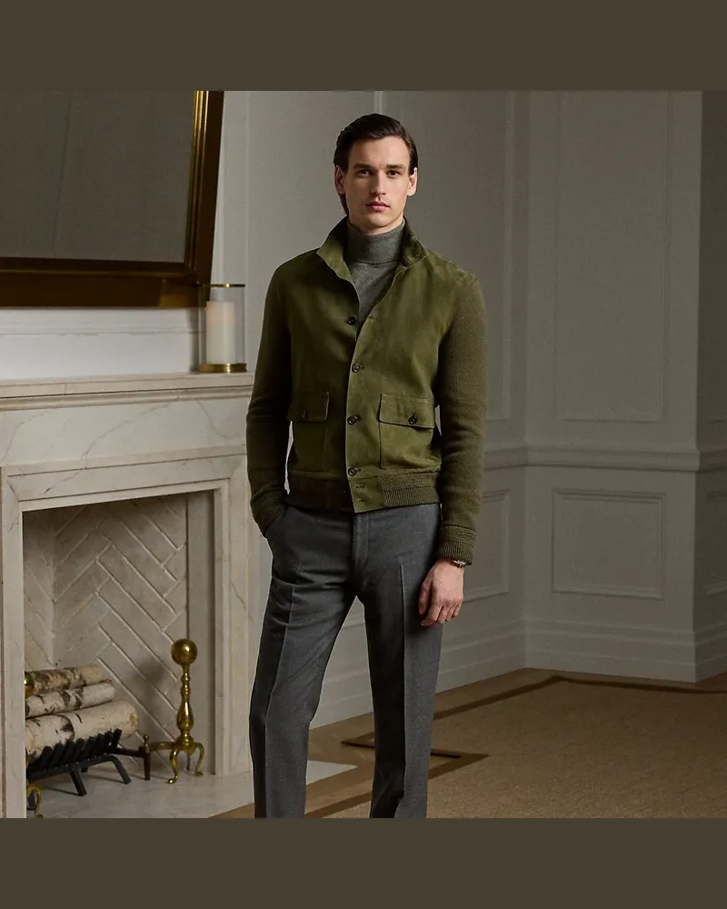 Ralph Lauren Handgeschneiderte Flanellhose Gregory Grey