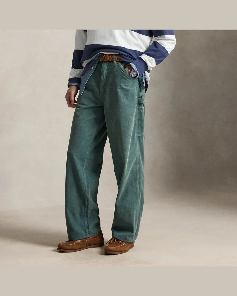 Ralph Lauren Relaxed-Fit Zimmermannshose aus Kordsamt Green