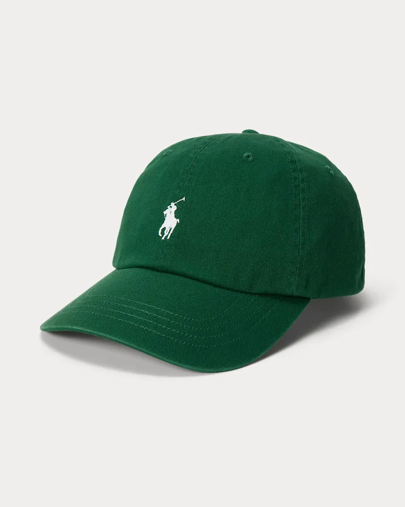 Ralph Lauren Klassische Baumwollchino-Baseballkappe Green