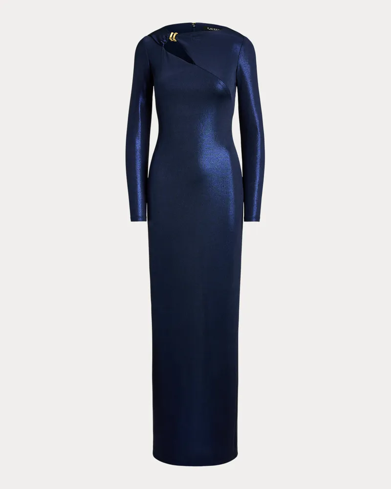 Ralph Lauren Jersey-Abendkleid mit Cutout-Detail Blue