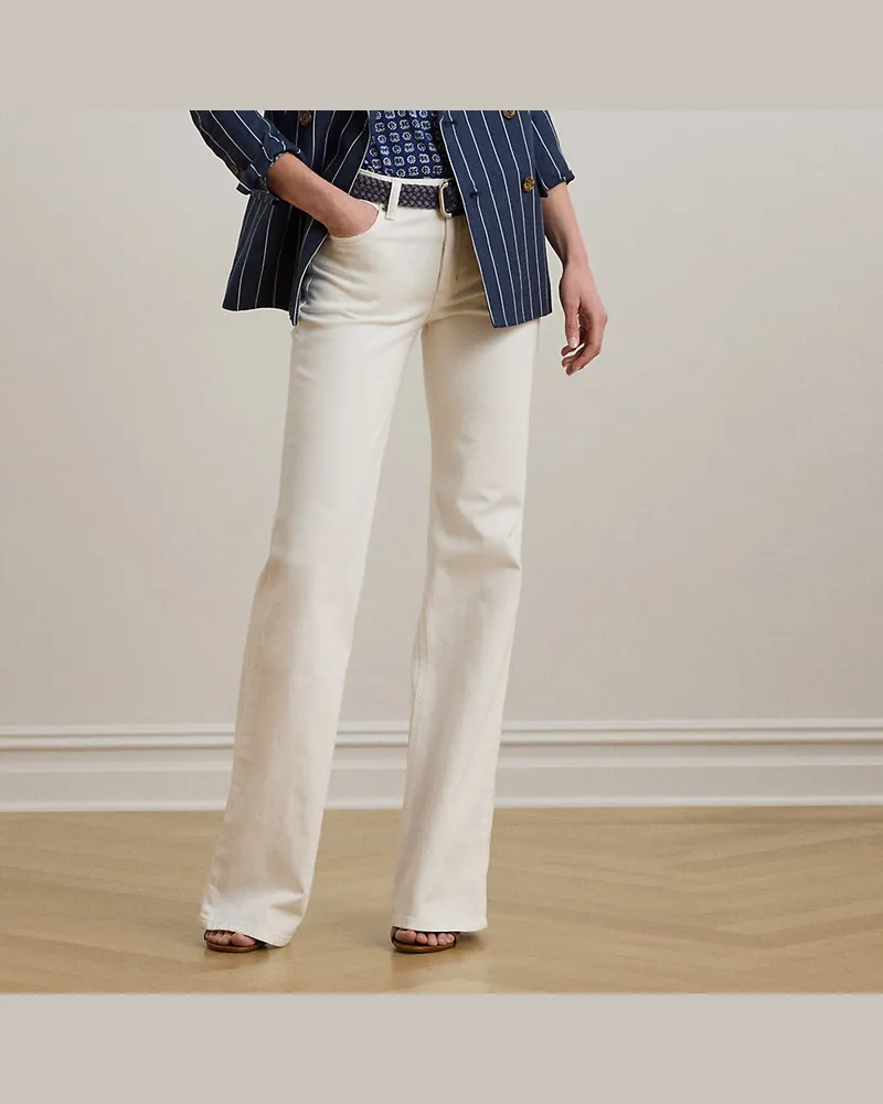 Ralph Lauren Ausgestellte Jeans mit hoher Leibhöhe White