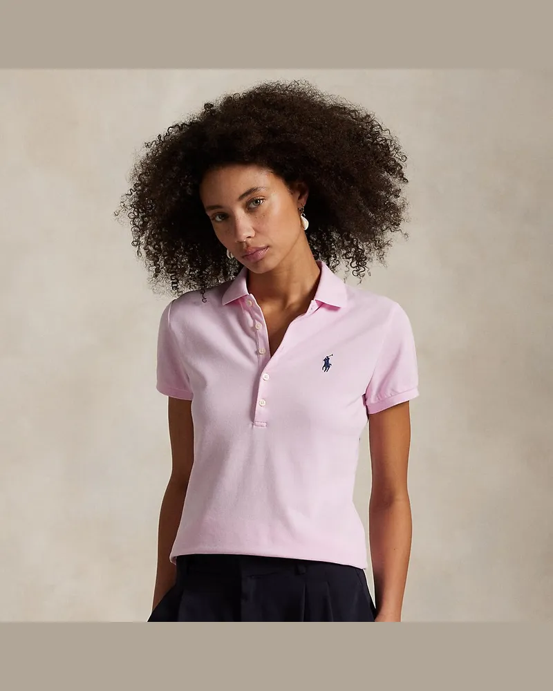 Ralph Lauren Slim-Fit Stretch-Poloshirt Pink
