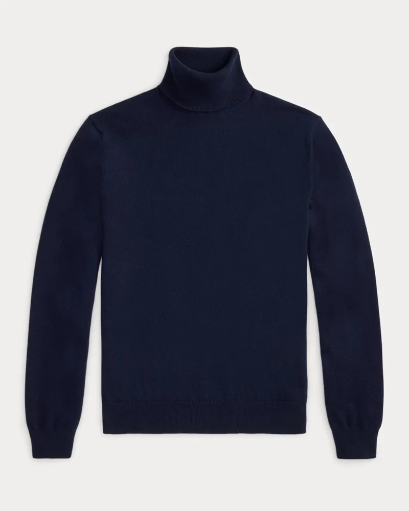 Ralph Lauren Rollkragenpullover aus Kaschmir Blue