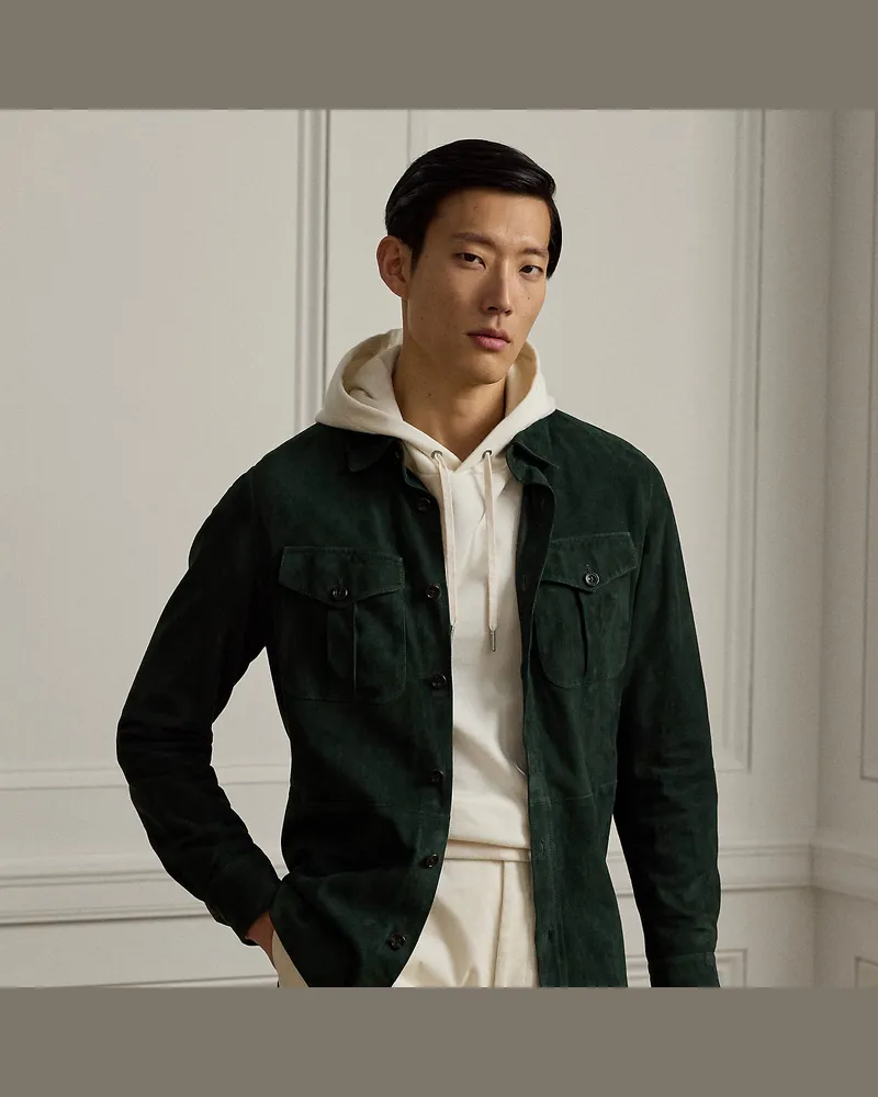 Ralph Lauren Hemdjacke aus Wildleder Green