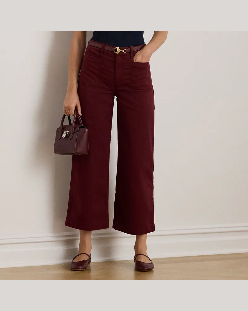Ralph Lauren Chinohose in 3/4-Länge mit weitem Bein Red