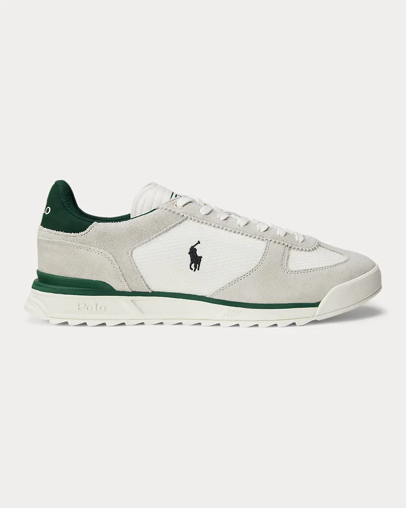 Ralph Lauren Sneaker Varick aus Wildleder und Mesh White