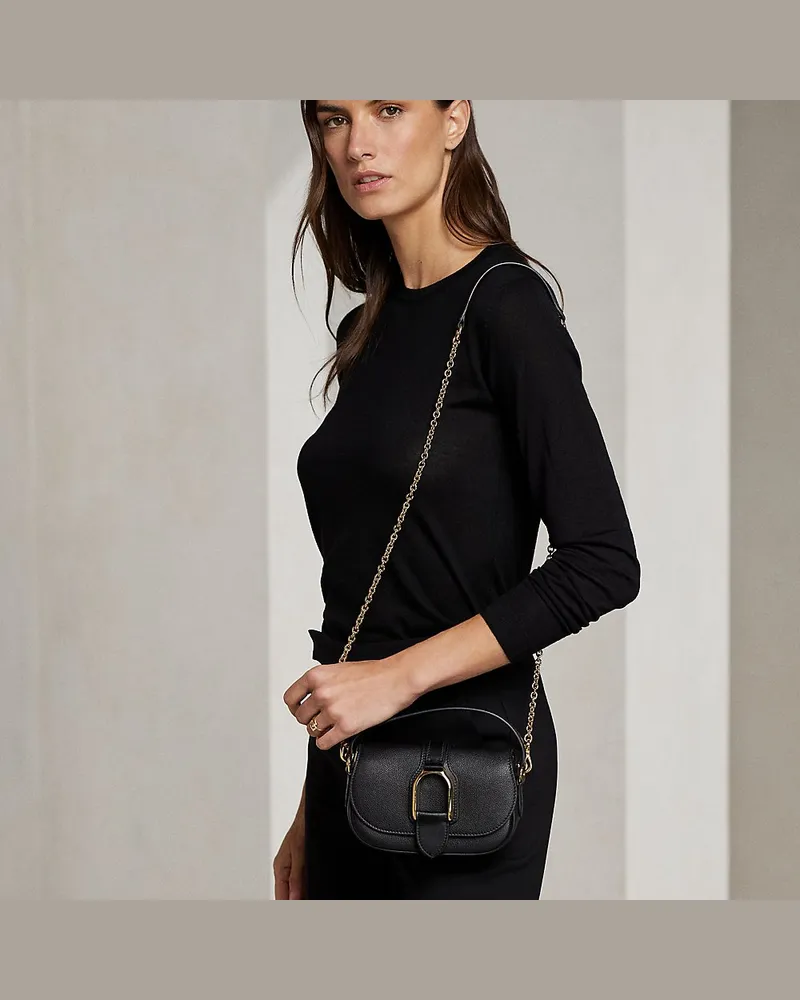 Ralph Lauren Mini-Ledertasche Welington mit Kette Black