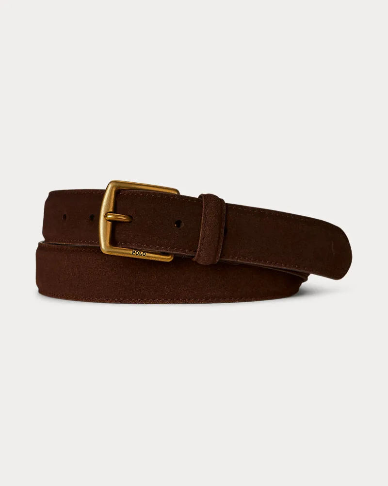 Ralph Lauren Anzuggürtel aus Wildleder Brown