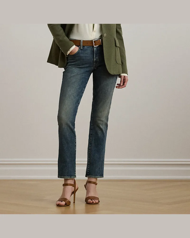 Ralph Lauren Kurzgrößen - Knöchellange Straight-Fit Jeans Blue