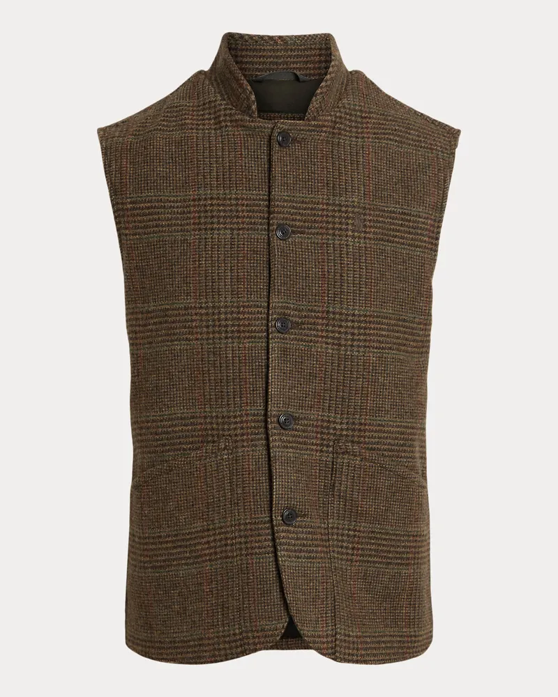 Ralph Lauren Weste Langdon aus kariertem Tweed Multi