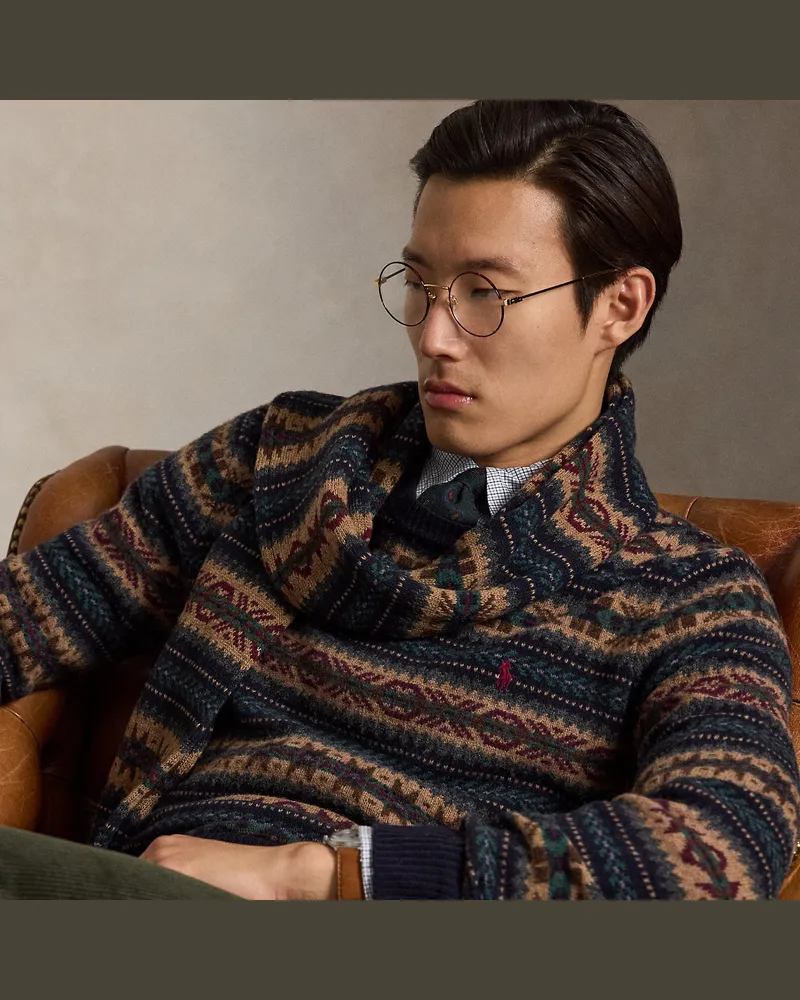 Ralph Lauren Wollpullover mit Fair-Isle-Muster Blue