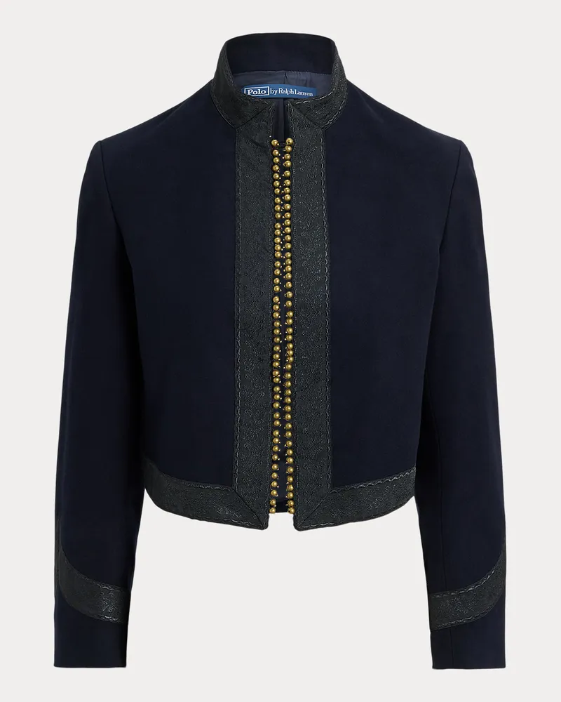 Ralph Lauren Kurze Baumwolljacke mit Zierdetails Blue