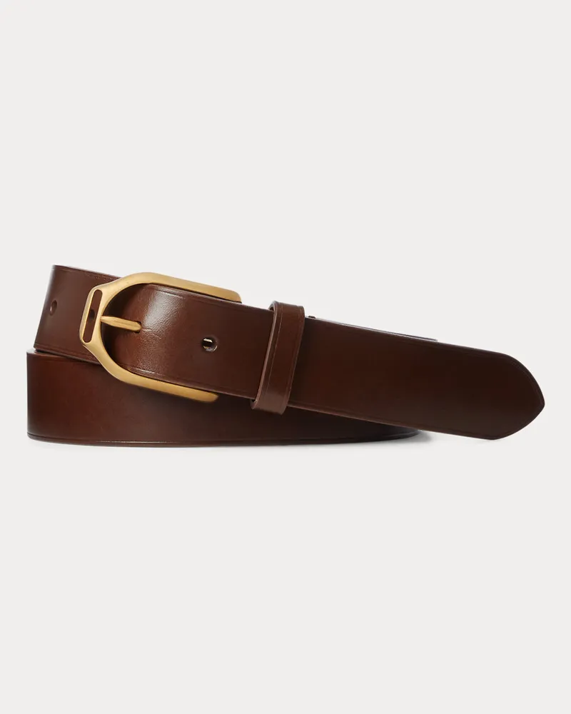 Ralph Lauren Gürtel Welington mit Steigbügelschnalle Brown