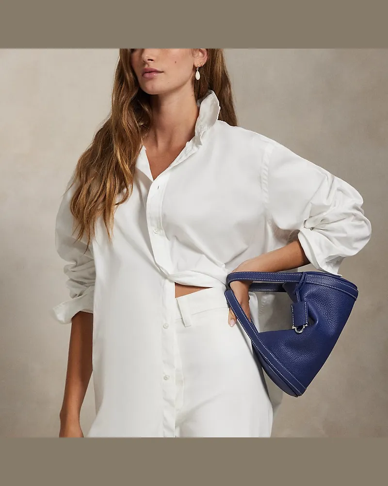 Ralph Lauren Reisetasche Polo Play aus Leder Blue