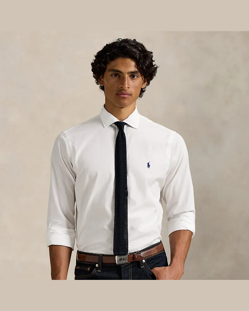 Ralph Lauren Custom-Fit Hemd aus Popeline White