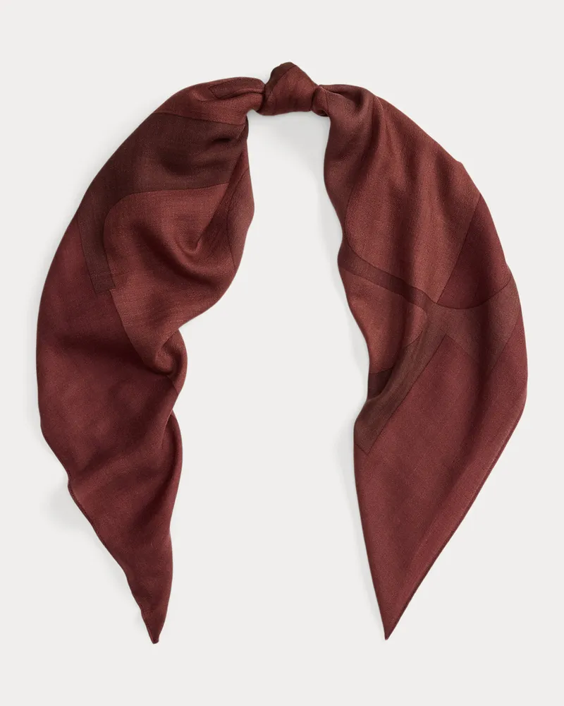 Ralph Lauren Jacquardtuch aus Wolle und Seide Red