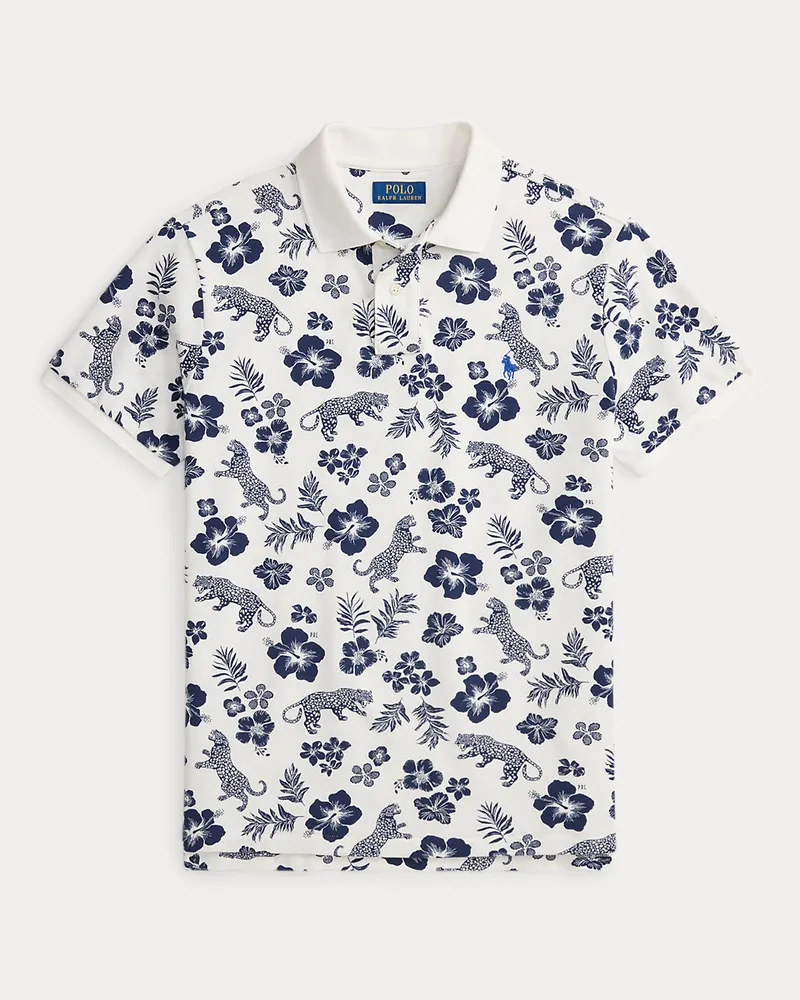 Ralph Lauren Custom-Slim-Fit Poloshirt aus Piqué White