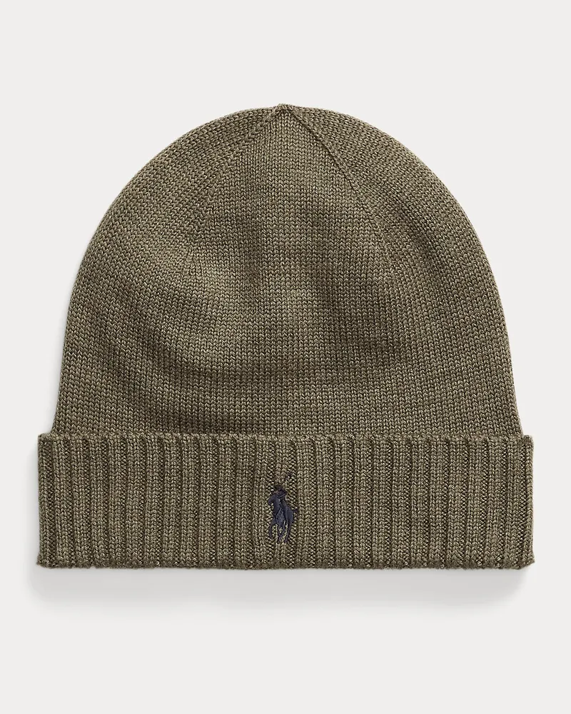 Ralph Lauren Wollmütze mit charakteristischem Pony Green
