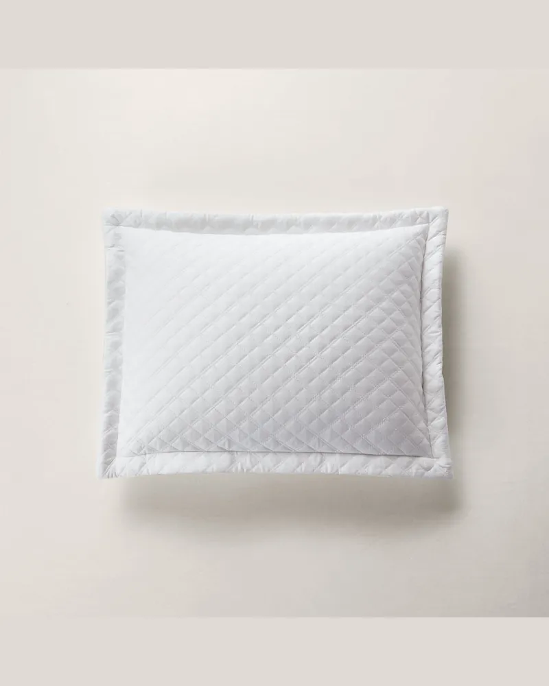 Ralph Lauren Home Wurfkissen aus Atlas mit Argyle-Muster White
