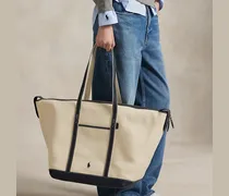 Große Shopper-Tragetasche aus Segeltuch