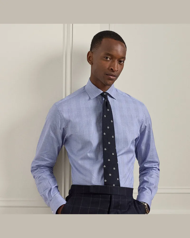 Ralph Lauren Twillhemd mit Glencheck-Muster Blue