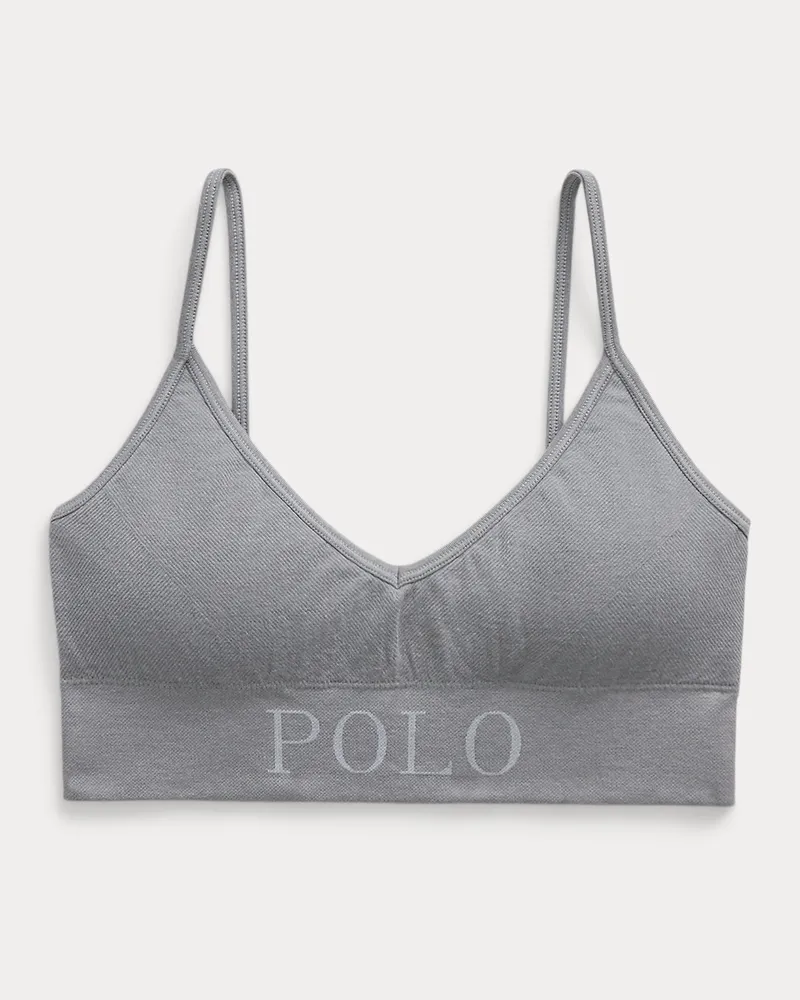 Ralph Lauren Bustier mit V-Ausschnitt und Logo Grey