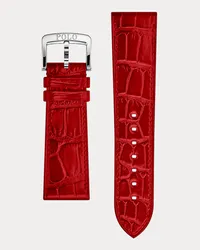 Ralph Lauren Uhrenarmband aus Alligatorleder Red