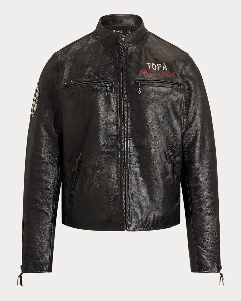 Ralph Lauren PRL x TÓPA Star Winds Lederjacke Black
