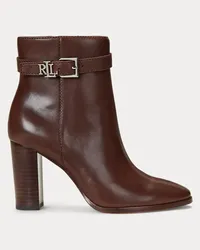 Ralph Lauren Stiefelette Bailey aus poliertem Leder Brown