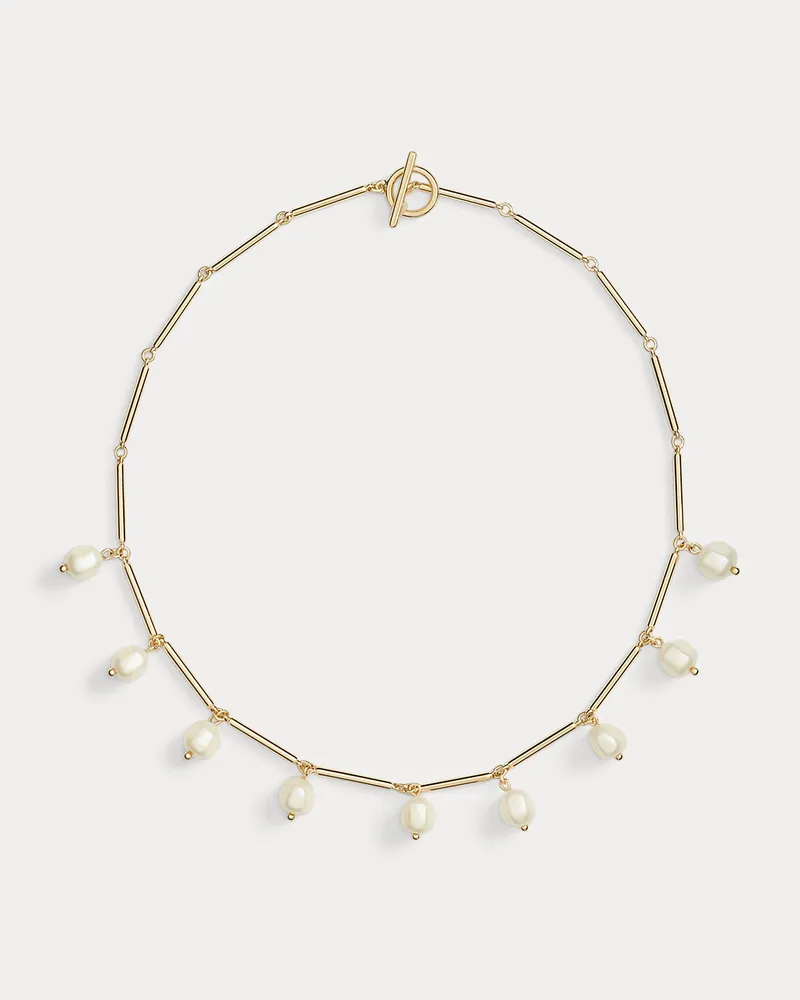 Ralph Lauren Vergoldete Kette mit Kunstperlen Gold