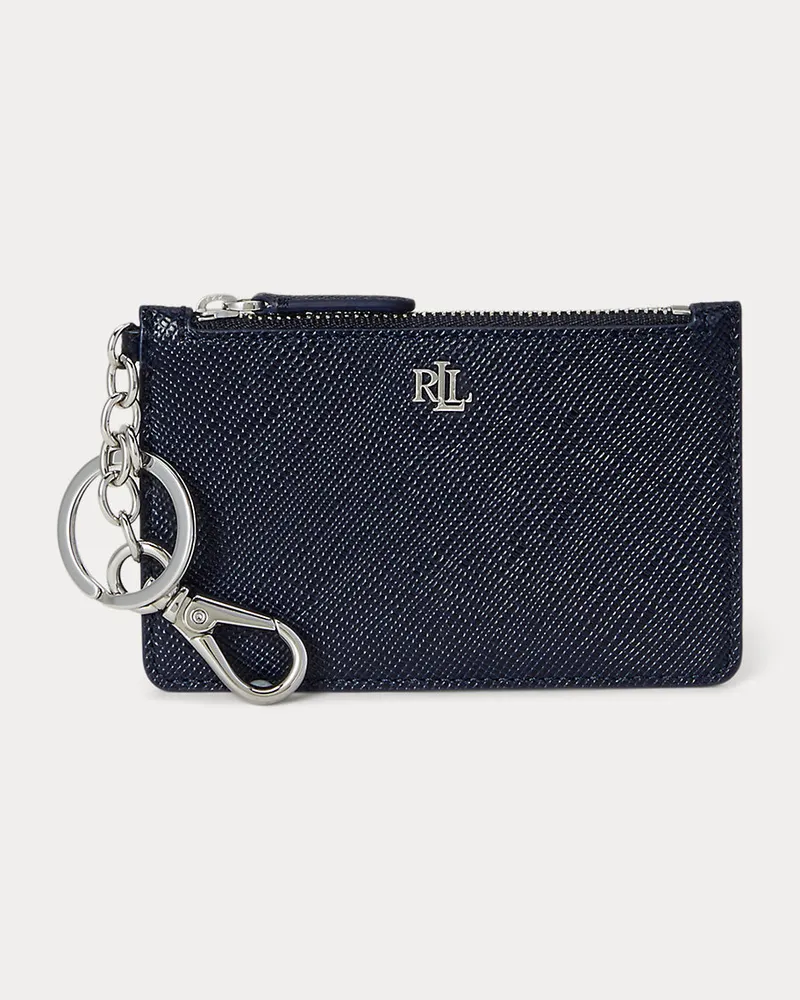 Ralph Lauren Leder-Kartenetui mit Reißverschluss Blue