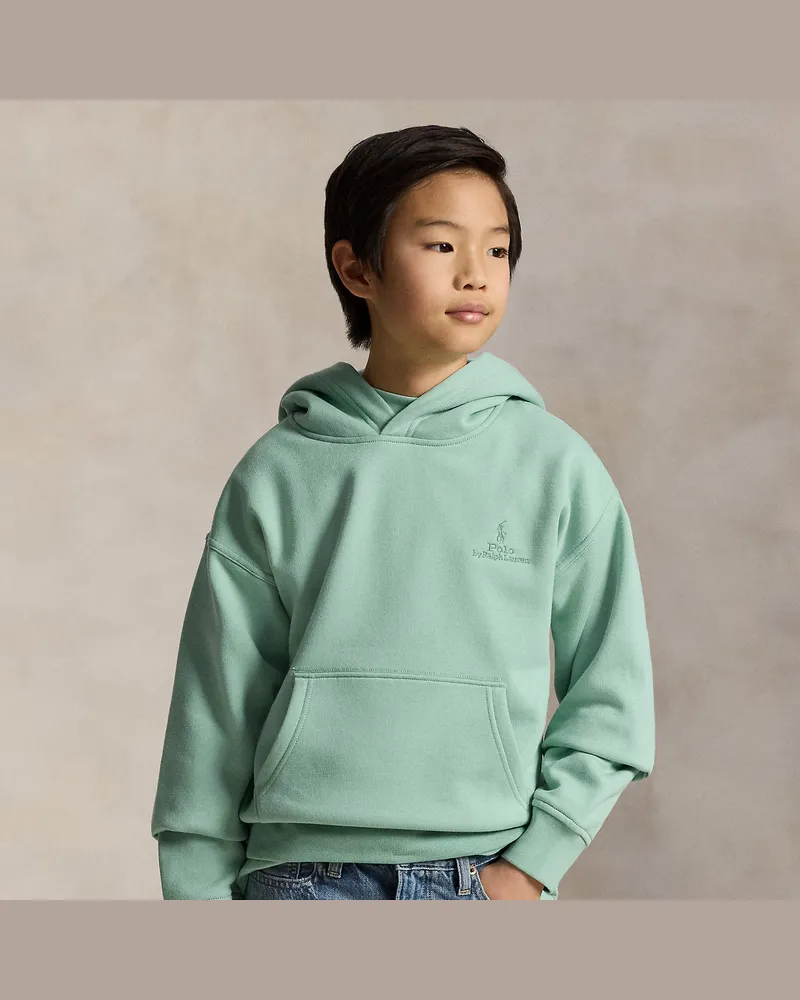 Ralph Lauren Big-Fit Fleece-Kapuzenpullover mit Logo Green