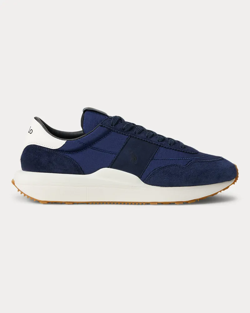 Ralph Lauren Sneaker Train 89 mit Wildlederbahnen Blue