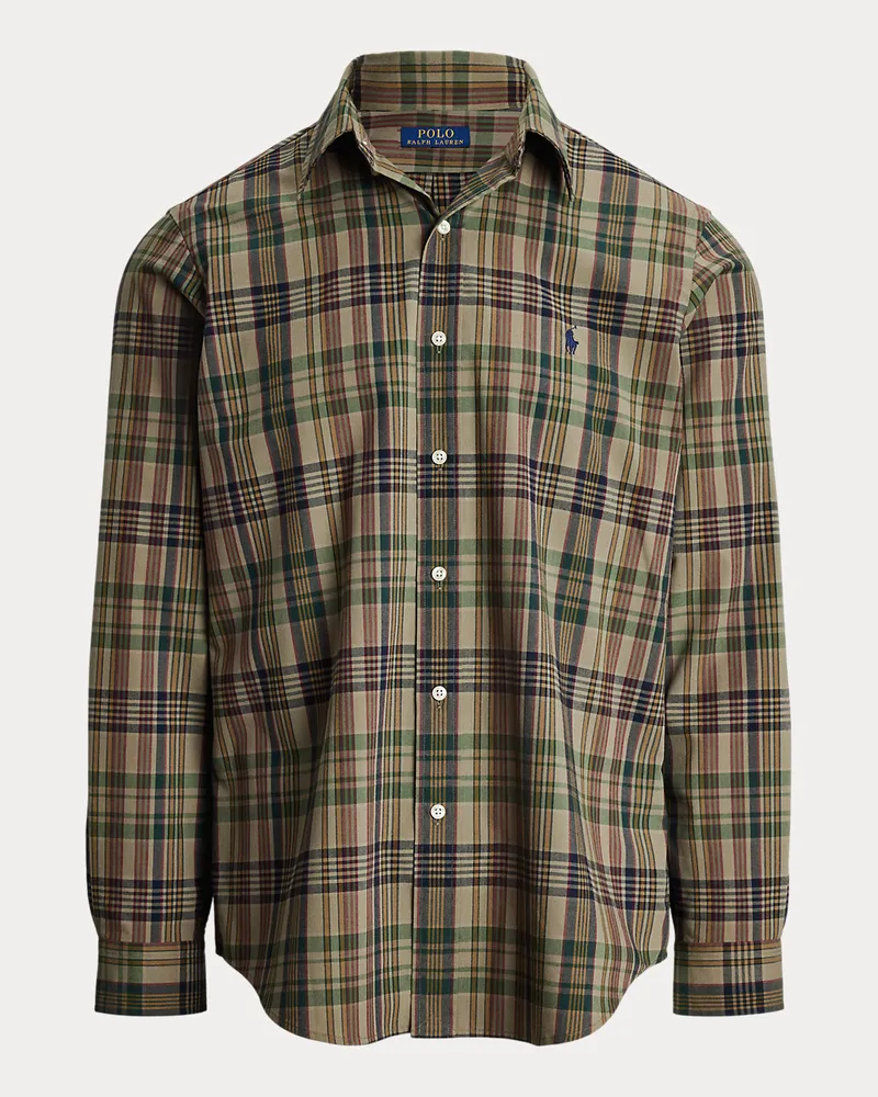 Ralph Lauren Kariertes Classic-Fit Funktionshemd Tan